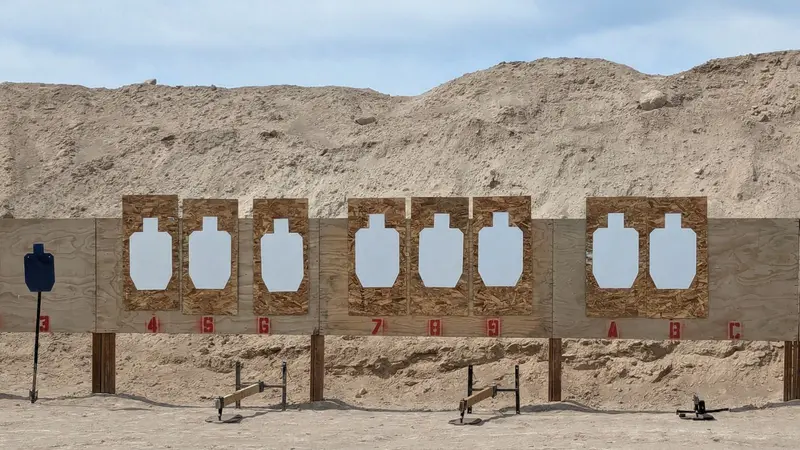 Target line staged for a private group